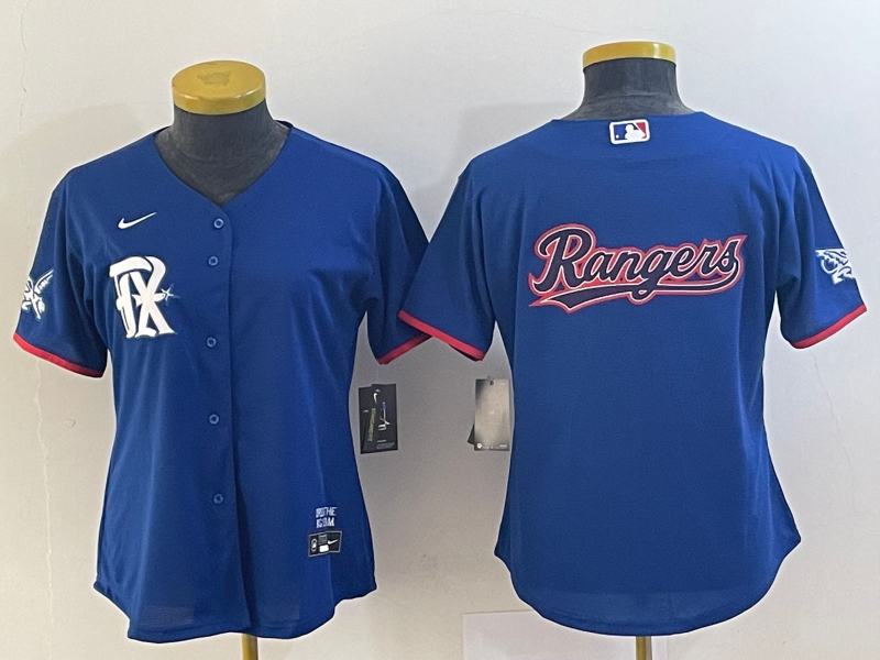 Youth Texas Rangers Royal 2023 City Connect With Patch Stitched Baseball Jersey Youth Texas Rangers Royal 2023 City Connect With Patch Stitched Baseball Jersey